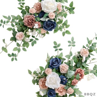 [Bbqz01] ซุ้มดอกไม้ผ้าไหม สําหรับงานแต่งงาน พิธีแต่งงาน 2 ชิ้น