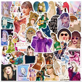 Daron สติกเกอร์ PVC ลายกราฟฟิตี้ Taylor Swift 50 ชิ้น สําหรับตกแต่งกีตาร์ DIY