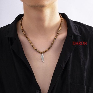 Daron สร้อยคอลูกปัด น้ํา ผู้ชาย จี้ขนนก สไตล์เกาหลี สร้อยคอโซ่ สร้อยคอ โซ่เสื้อกันหนาว ผู้หญิง กระดูกไหปลาร้า โซ่ สร้อยข้อมือโบโฮ