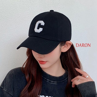 Daron หมวกเบสบอล ผ้าฝ้าย ป้องกันแดด พิมพ์ลายตัวอักษร C แฟชั่นฤดูใบไม้ผลิ และฤดูร้อน สําหรับผู้ชาย และผู้หญิง