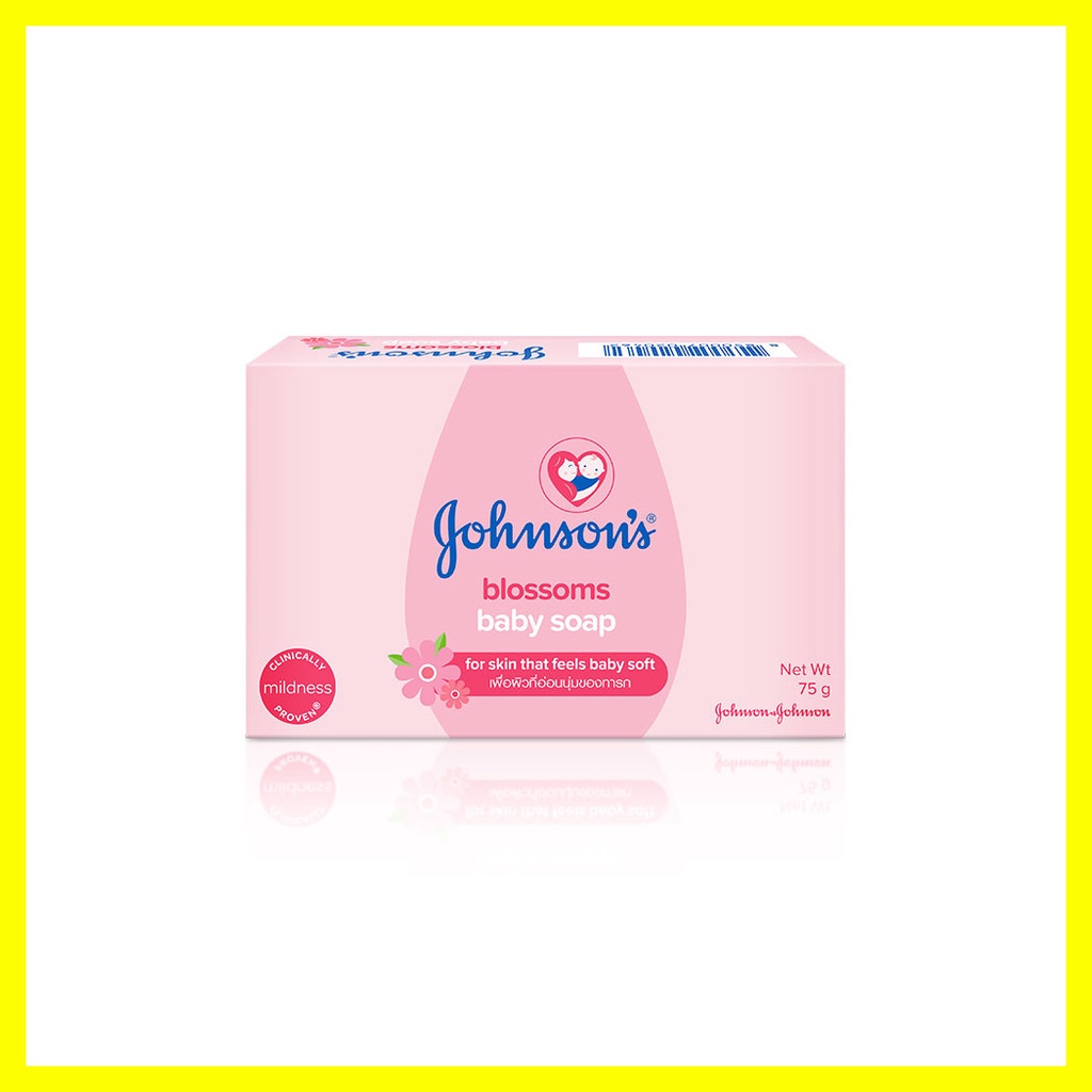 johnsons-blossoms-baby-soap-75g-จอห์นสัน-บลอสซั่ม-เบบี้-โซฟ-สบู่เด็ก-ช่วยทำความสะอาดผิวบอบบางอย่างอ่อนโยน