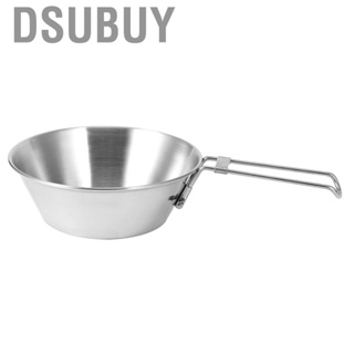 Dsubuy Light Weight Camping Cookware Foldable Handle Designed Folding Bowl Fine