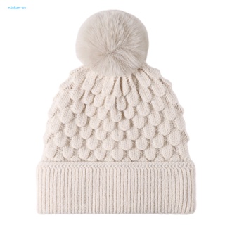 [Ninkan] หมวกบีนนี่ ผ้ากํามะหยี่ขนนิ่ม กันลื่น ให้ความอบอุ่น เหมาะกับฤดูหนาว สําหรับผู้หญิง