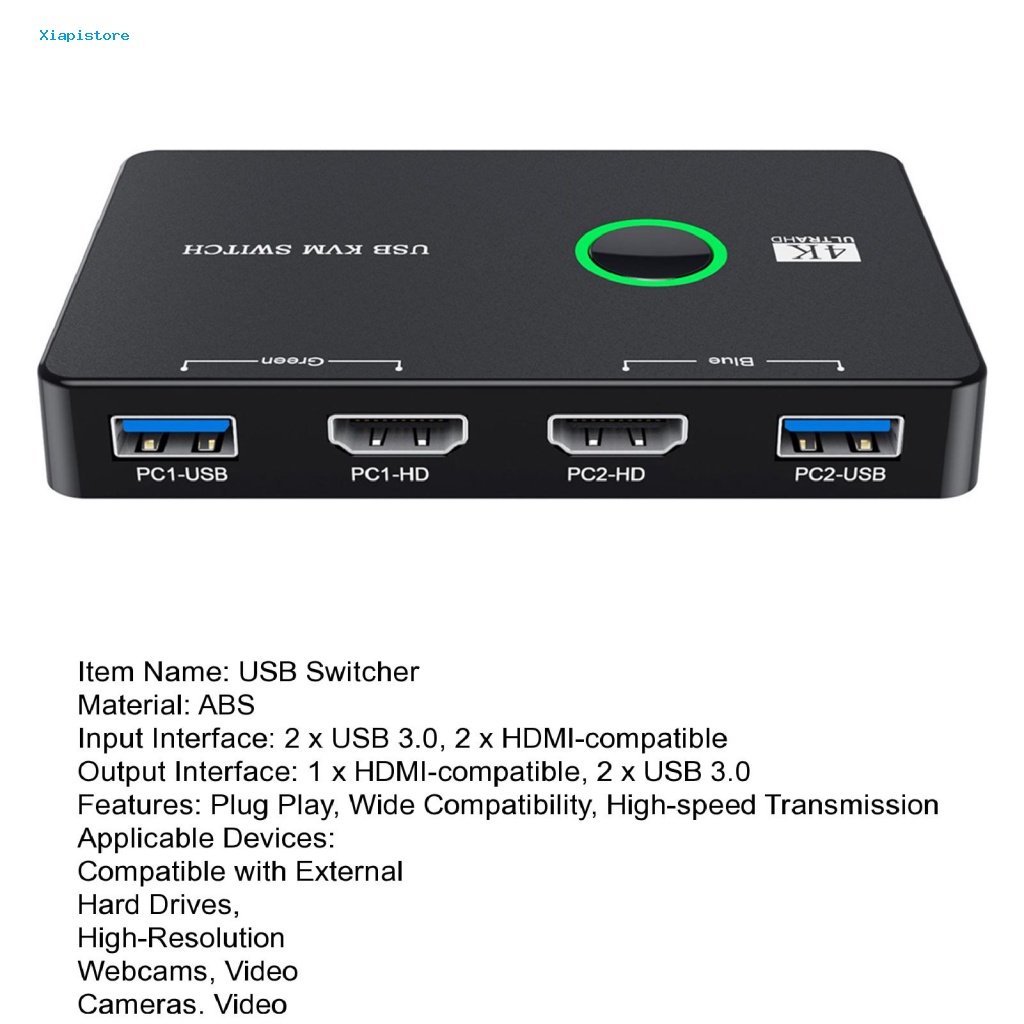 xiapistore-สวิตช์-usb-3-0-kvm-ควบคุมง่าย-สําหรับเครื่องพิมพ์-windows-10-windows-mac-linux-share-2-คอมพิวเตอร์-4-เครื่อง