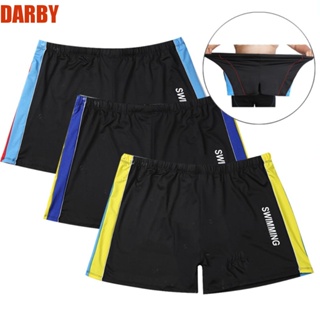 Darby ชุดว่ายน้ํา กางเกงบ็อกเซอร์ ขาสั้น ขนาดใหญ่ เหมาะกับเดินชายหาด แฟชั่นฤดูร้อน สําหรับผู้ชาย