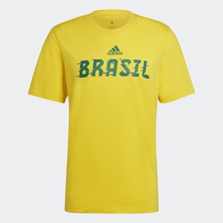 adidas ฟุตบอล เสื้อยืด FIFA World Cup 2022™ Brazil ผู้ชาย สีเหลือง HD6370