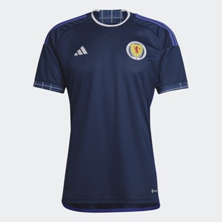 adidas ฟุตบอล เสื้อฟุตบอลชุดเหย้า Scotland 22 ผู้ชาย สีน้ำเงิน HC4171