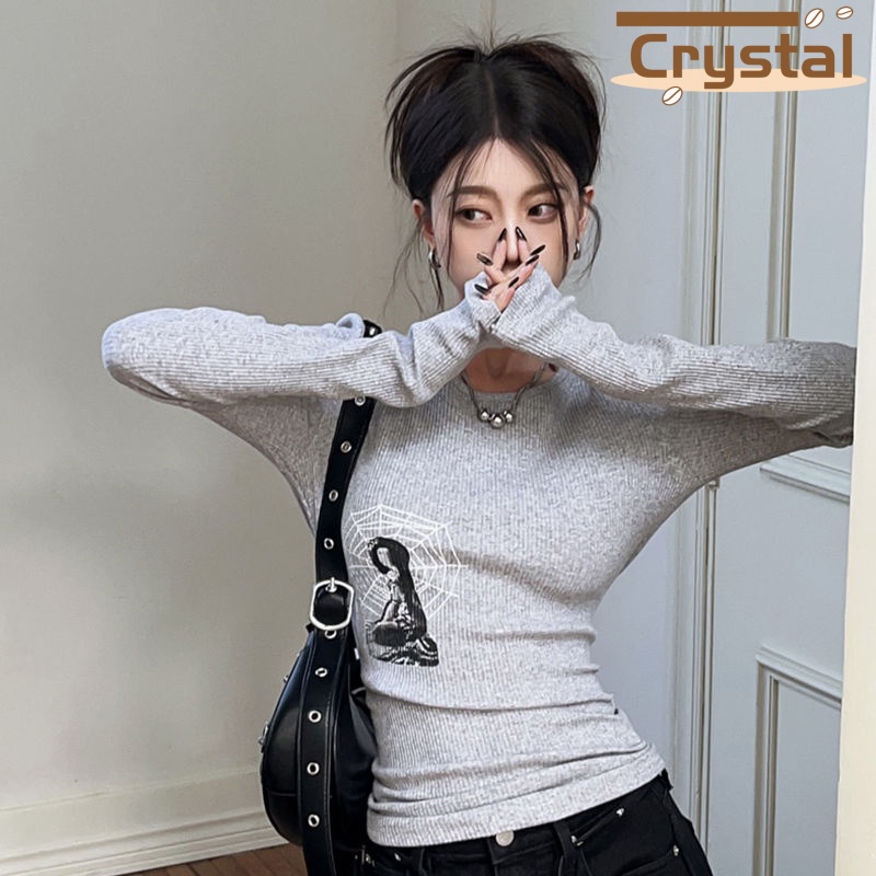 crystal-เสื้อครอป-เสื้อแฟชั่นผู้หญิง-สีพื้น-สําหรับผู้หญิง-ใส่ไปคลับ-ปาร์ตี้-2023-new-a29j2dz