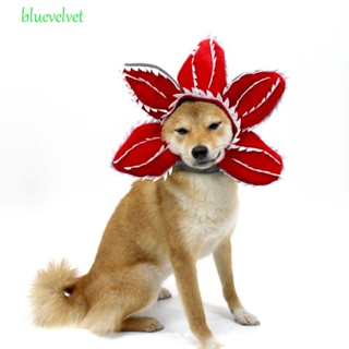 Bluevelvet หมวกแคนนิบาล แบบนิ่ม ระบายอากาศ สีแดง ปรับได้ สําหรับสัตว์เลี้ยง สุนัข แมว