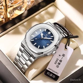 Poedagar Swiss Brand [พร้อมส่ง] 613 นาฬิกาข้อมือแฟชั่น เรืองแสง กันน้ํา บางพิเศษ สําหรับผู้ชาย