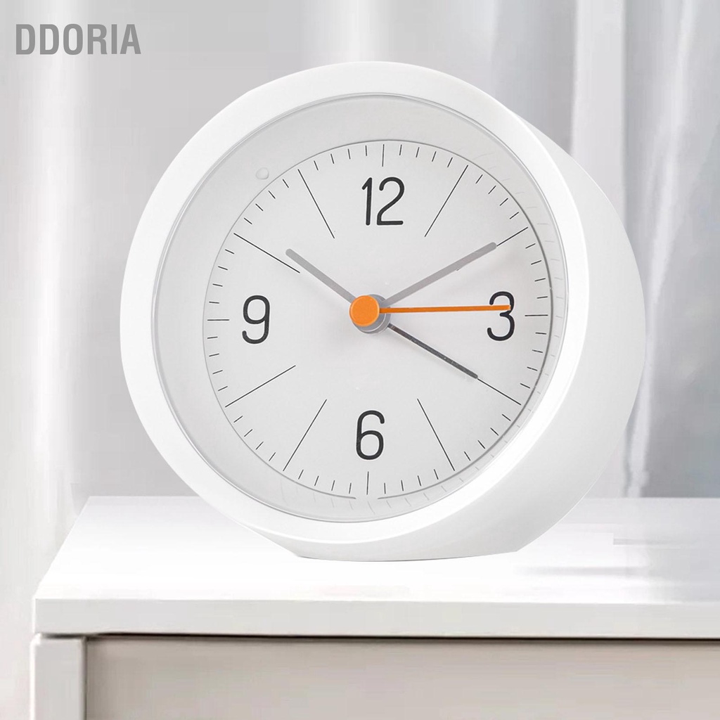 ddoria-นาฬิกาปลุกอิเล็กทรอนิกส์แผงใสน่ารักที่เชื่อถือได้นาฬิกาปลุกแบบอะนาล็อกสำหรับชั้นวางของในห้องนอน