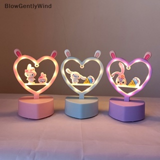 Blowgentlywind โคมไฟตั้งโต๊ะ รูปการ์ตูน 3D ขนาดเล็ก สร้างสรรค์ DIY BGW