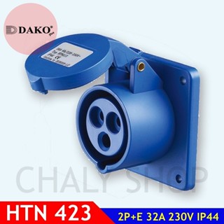 "DAKO PLUG" HTN423 ปลั๊กตัวเมียฝังตรง 2P+E 32A 230V IP44