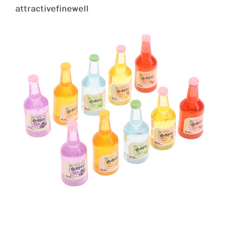 attractivefinewell-ขวดไวน์ผลไม้จิ๋ว-1-12-อุปกรณ์เสริม-สําหรับบ้านตุ๊กตา-10-ชิ้น