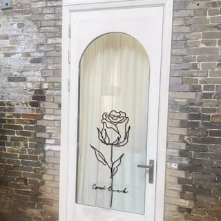 สติกเกอร์ ลายดอกกุหลาบ แนวนามธรรม สําหรับตกแต่งผนัง กระจก ประตู หน้าต่าง ห้องนอน ร้านค้า