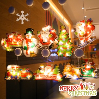 🎅COD🎄 ตกแต่งคริสต์มาส แสงสว่าง ตกแต่งคริสต์มาส จี้ ไฟ LED ตัวดูด โคมเล็ก โคมไฟน่ารักๆ ต้นคริสต์มาส