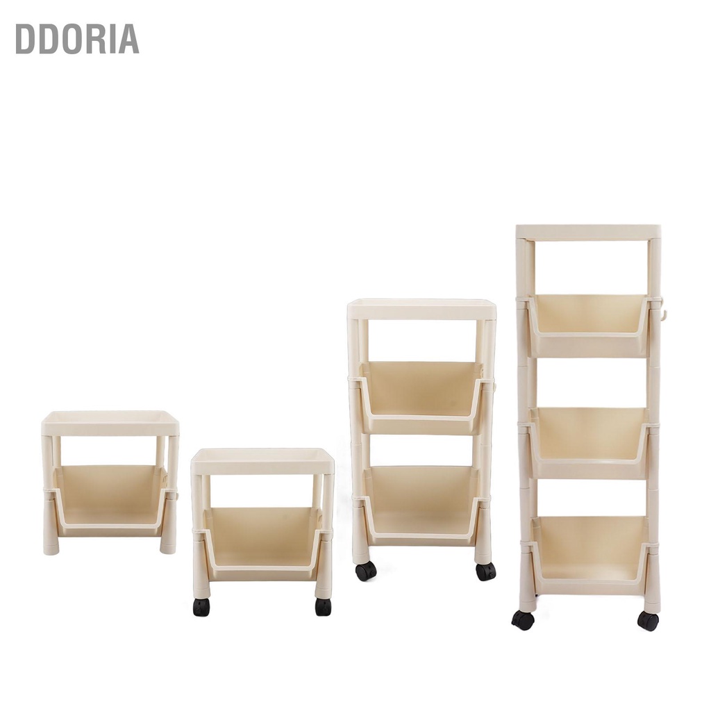 ddoria-ชั้นวางของมัลติฟังก์ชั่นประหยัดพื้นที่พลาสติกไม่มีกลิ่นชั้นวางของสำหรับห้องครัวห้องนั่งเล่นห้องน้ำห้องซักรีด