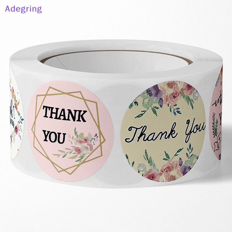 adegring-สติกเกอร์ฉลาก-thank-you-ลายดอกไม้โรแมนติก-1-นิ้ว-สําหรับตกแต่งซองจดหมาย-เครื่องประดับ-งานแต่งงาน-500-ชิ้น