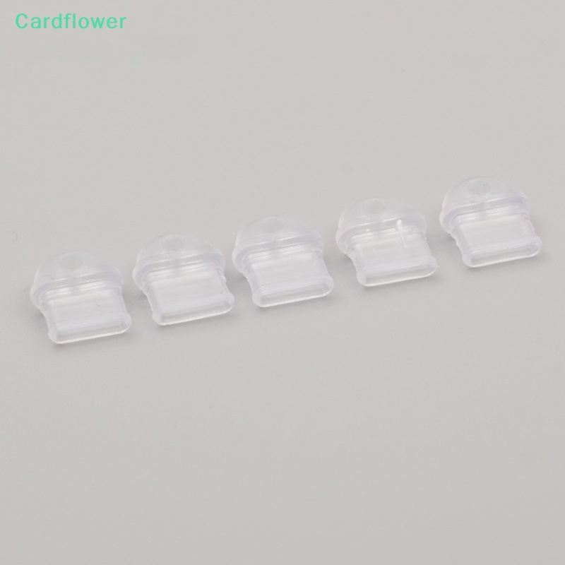 lt-cardflower-gt-ปลั๊กเสียบชาร์จโทรศัพท์มือถือ-type-c-ป้องกันฝุ่น-สีโปร่งใส-diy-10-ชิ้น