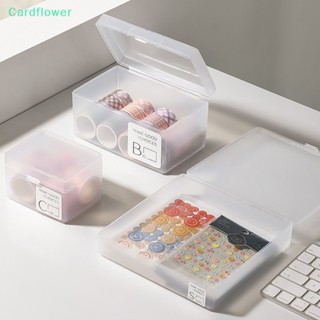 &lt;Cardflower&gt; กล่องพลาสติกใส ทรงสี่เหลี่ยมผืนผ้า ขนาดเล็ก กันฝุ่น ทนทาน สําหรับใส่เครื่องประดับ ลดราคา