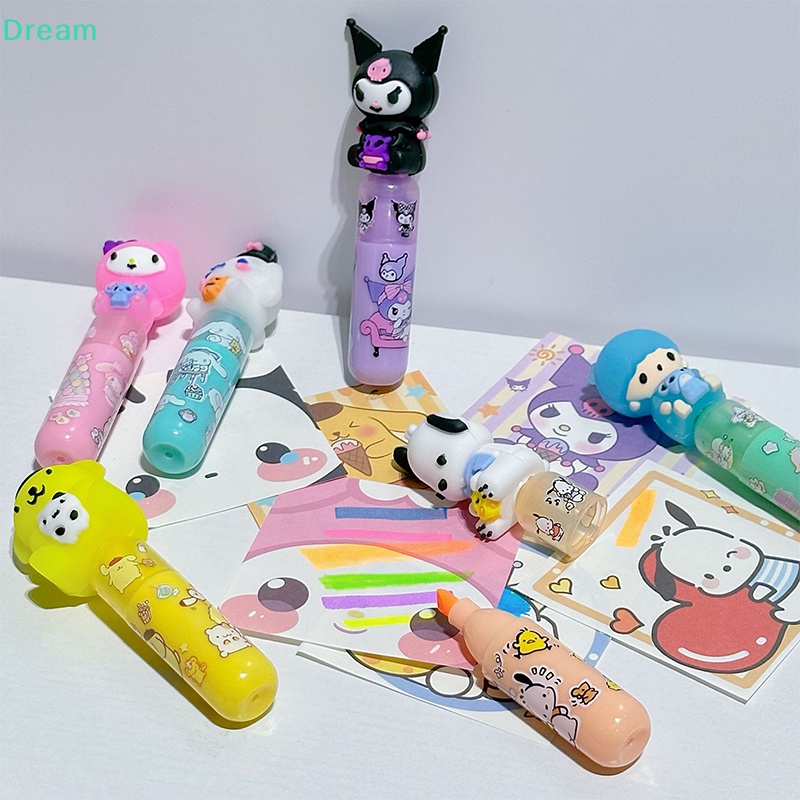 lt-dream-gt-sanrio-ปากกามาร์กเกอร์-ลายการ์ตูนน่ารัก-ขนาดเล็ก-สร้างสรรค์-หลากสี-เครื่องเขียน-สําหรับนักเรียน-ลดราคา