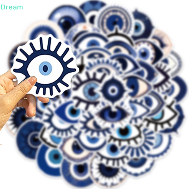 lt-dream-gt-สติกเกอร์-ลายการ์ตูนกราฟฟิติ-turkish-evil-eye-medusa-eye-สําหรับติดตกแต่งตู้เย็น-แล็ปท็อป-กระเป๋าเดินทาง-สเก็ตบอร์ด-diy-ลดราคา-50-ชิ้น