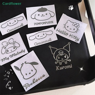 SANRIO &lt;Cardflower&gt; สติกเกอร์โลหะ ลายการ์ตูน Cinnamoroll Kuromi My Melody กันน้ํา สําหรับติดตกแต่งโทรศัพท์มือถือ สเก็ตบอร์ด