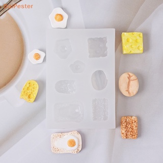 [BaiPester] แม่พิมพ์ซิลิโคนเรซิ่น รูปขนมปัง บิสกิต เค้ก ขนาดเล็ก อุปกรณ์เสริม สําหรับบ้านตุ๊กตา DIY