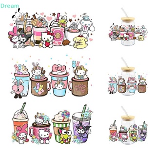 &lt;Dream&gt; Sanrio สติกเกอร์ฉลาก ลายการ์ตูนโลโก้ UV 3D กันน้ํา ทนทาน สําหรับติดตกแต่งแก้ว