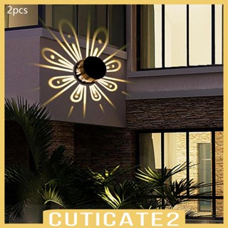 [Cuticate2] โคมไฟ LED พลังงานแสงอาทิตย์ กันน้ํา IP44 สําหรับติดตกแต่งผนังบ้าน สวน รั้ว