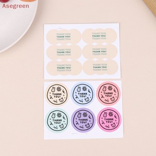 [Asegreen] สติกเกอร์ ลายหมีน่ารัก Thank You มีกาวในตัว สําหรับตกแต่งซองจดหมาย จดหมาย ของขวัญวันเกิดเด็ก