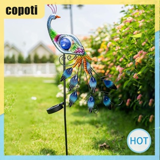 โคมไฟ COPOTI รูปนกยูง พลังงานแสงอาทิตย์ 600 Mah สําหรับตกแต่งบ้าน สวนกลางแจ้ง