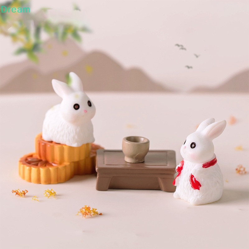 lt-dream-gt-ตุ๊กตากระต่ายเรซิ่น-ขนาดเล็ก-สําหรับตกแต่งบ้าน