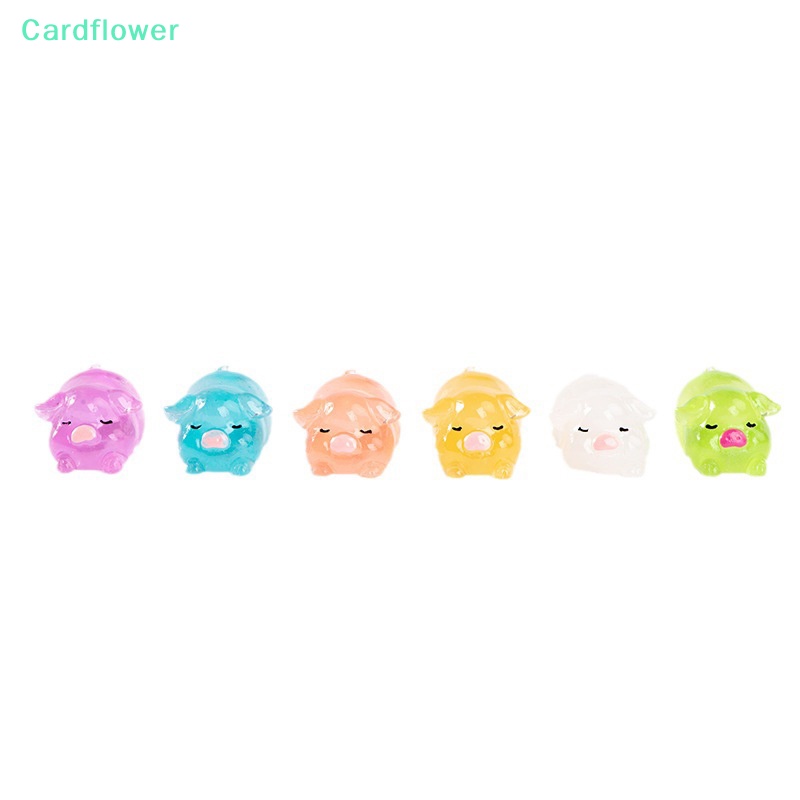lt-cardflower-gt-แดชบอร์ด-รูปหมูเรืองแสง-ขนาดเล็ก-สําหรับตกแต่งบ้าน-รถยนต์-2-ชิ้น