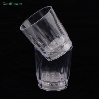 &lt;Cardflower&gt; แก้วมักพลาสติกใส มีไฟกระพริบ LED ขนาด 50 มล. สําหรับใส่เครื่องดื่ม เบียร์ ไวน์ ปาร์ตี้ บาร์ ลดราคา 1 ชิ้น