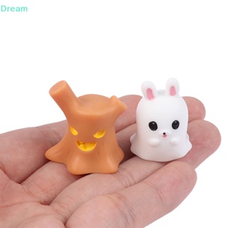 &lt;Dream&gt; ฟิกเกอร์กระต่าย แมวดํา ขนาดเล็ก สําหรับตกแต่งบ้านตุ๊กตา ฮาโลวีน 1 ชุด
