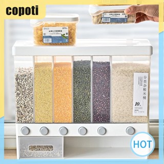 Copoti กล่องซีลเก็บธัญพืช 6 ช่อง สําหรับบ้าน