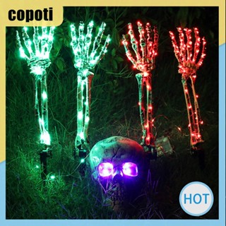 ฟิกเกอร์ฮาโลวีน COPOTI พร้อมไฟ LED รูปมือโครงกระดูก สําหรับตกแต่งบ้าน