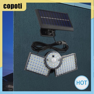 Copoti โคมไฟติดผนังบ้าน LED พลังงานแสงอาทิตย์ 220mAh 48W ปรับได้ สําหรับบ้าน สวน