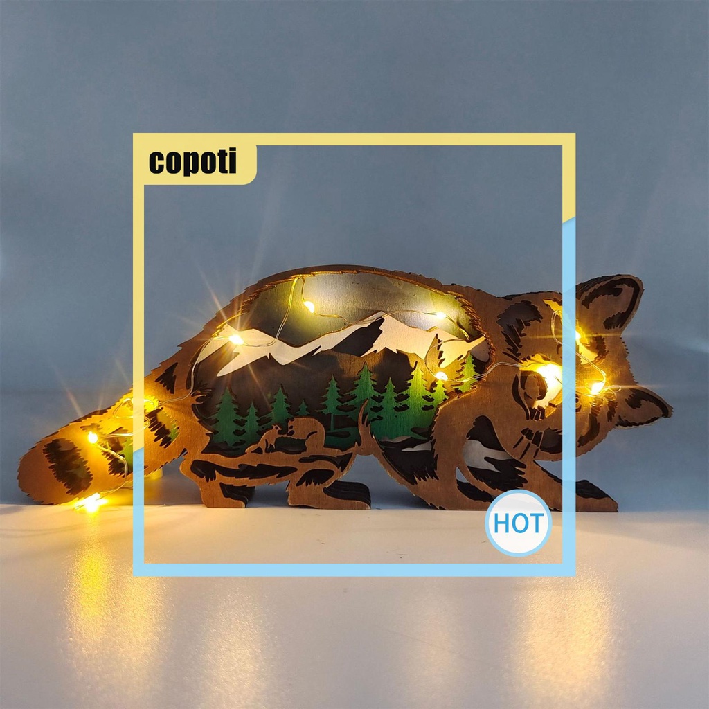 copoti-เครื่องประดับไม้แกะสลัก-รูปสัตว์-3d-พร้อมไฟ-สําหรับตกแต่งบ้าน-ออฟฟิศ