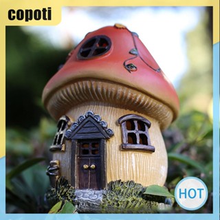 Copoti รูปปั้นบ้านเห็ด พลังงานแสงอาทิตย์ IP55 300MA กันน้ํา สําหรับตกแต่งบ้าน และสวน