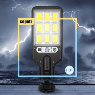Copoti โคมไฟถนน พลังงานแสงอาทิตย์ 3 โหมด โคมไฟติดผนัง เซนเซอร์การเคลื่อนไหว (พร้อมอุปกรณ์ควบคุมระยะไกล สําหรับบ้าน