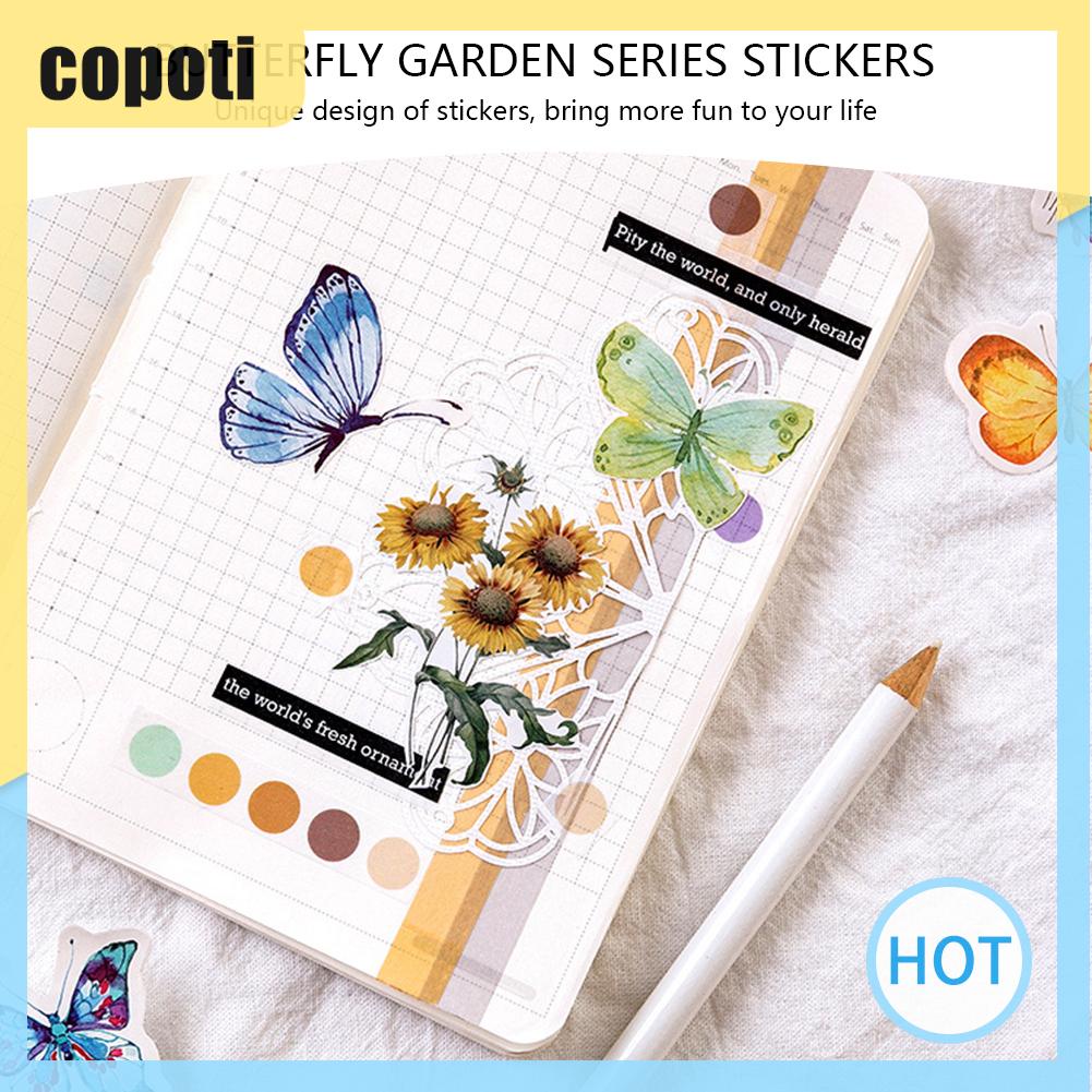 copoti-สติกเกอร์ฉลาก-ลายผีเสื้อน่ารัก-46-ชิ้น-สําหรับตกแต่งบ้าน