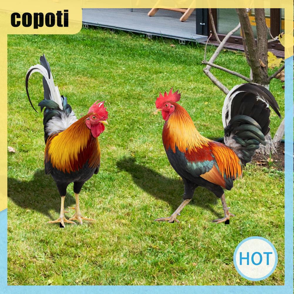 copoti-รูปปั้นไก่อะคริลิค-สําหรับตกแต่งบ้าน-สวน-ทางเดิน-ทางเดิน-2-ชิ้น