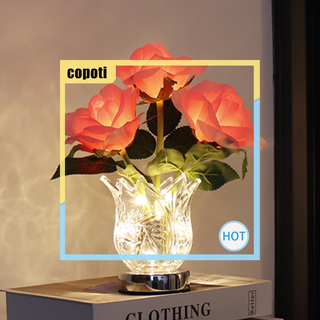 copoti-โคมไฟตั้งโต๊ะ-led-รูปดอกกุหลาบ-หรี่แสงได้-300mah-ชาร์จซ้ําได้-สําหรับบ้าน
