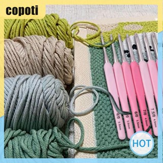 Copoti เข็มตะขอถักโครเชต์ อะลูมิเนียม แฮนด์เมด สีชมพู DIY สําหรับบ้าน 8 ชิ้น