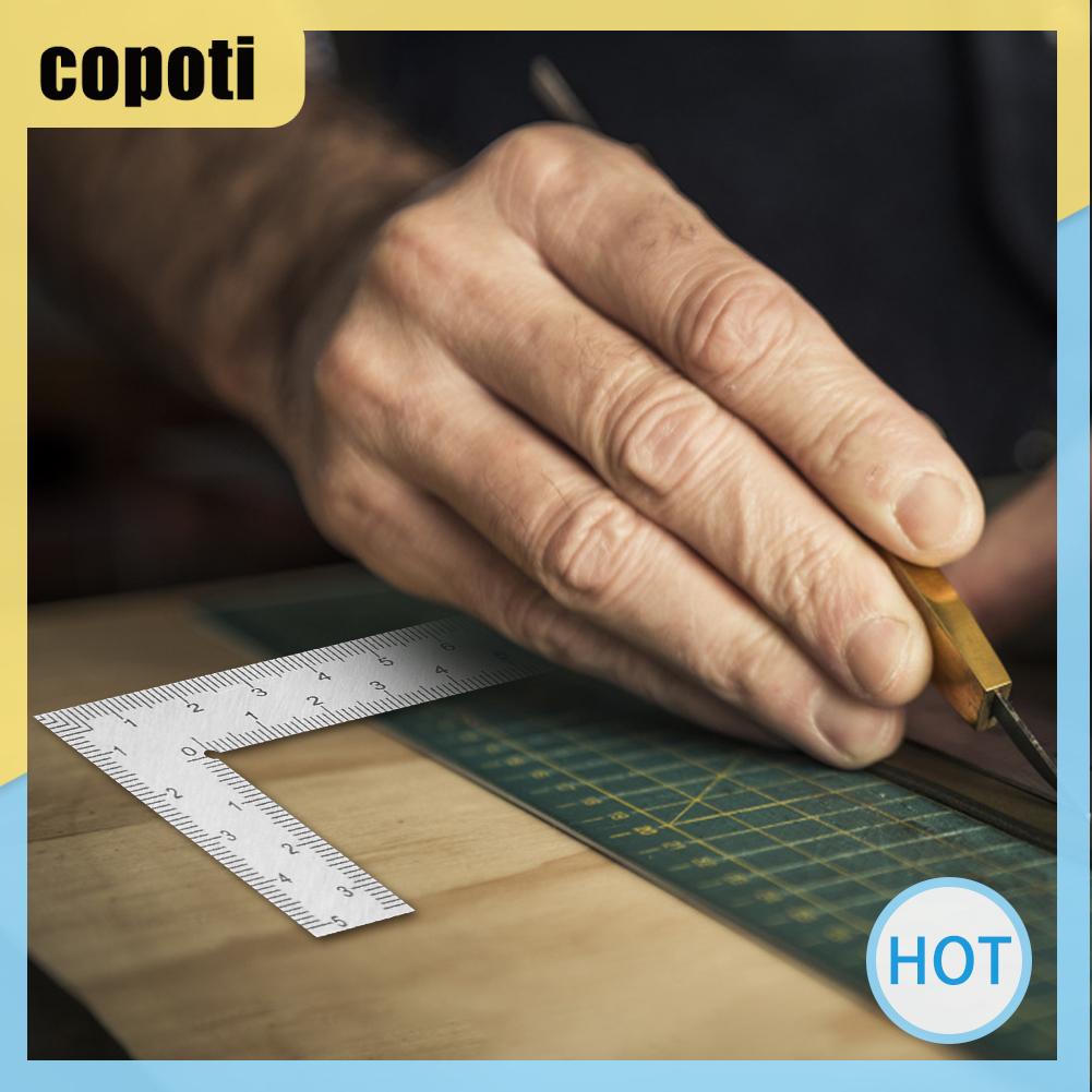 copoti-ไม้บรรทัดสเตนเลส-90-กรอบสี่เหลี่ยม-ขนาดเล็ก-สําหรับช่างไม้-นักเรียน-บ้าน
