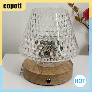 Copoti โคมไฟตั้งโต๊ะ LED อะคริลิค คริสตัล ไร้สาย สําหรับบ้าน สวน ระเบียง ข้างเตียง