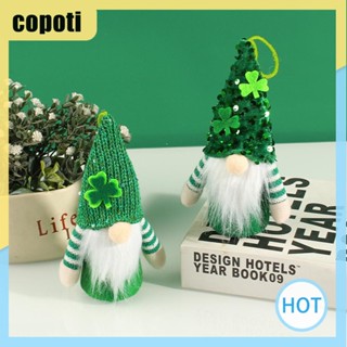 Copoti St Patricks Day Gnome ไฟ Led รูปเอลฟ์ไอริช เรืองแสง สีเขียวแชมร็อก สําหรับตกแต่งบ้าน