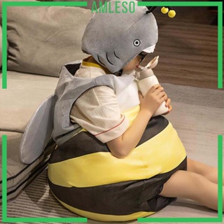 [Amleso] ชุดคอสเพลย์ ชุดแฟนซี การ์ตูนผึ้งฉลาม สําหรับผู้ใหญ่ เด็ก ฮาโลวีน